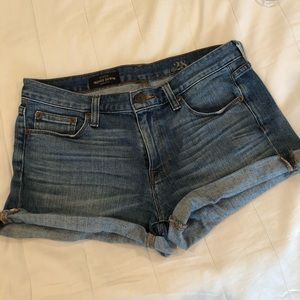 J. Crew indigo denim cut-off shorts